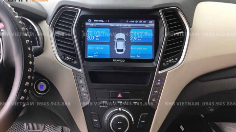Màn hình DVD Android liền camera 360 xe Hyundai Santafe 2012 - 2018 | Bravigo Ultimate (4G+64G)  